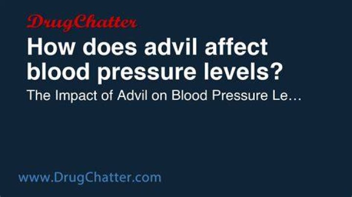 Does Advil help blood pressure?