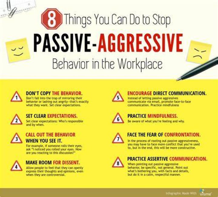 How do you deal with a passive aggressive person at work?