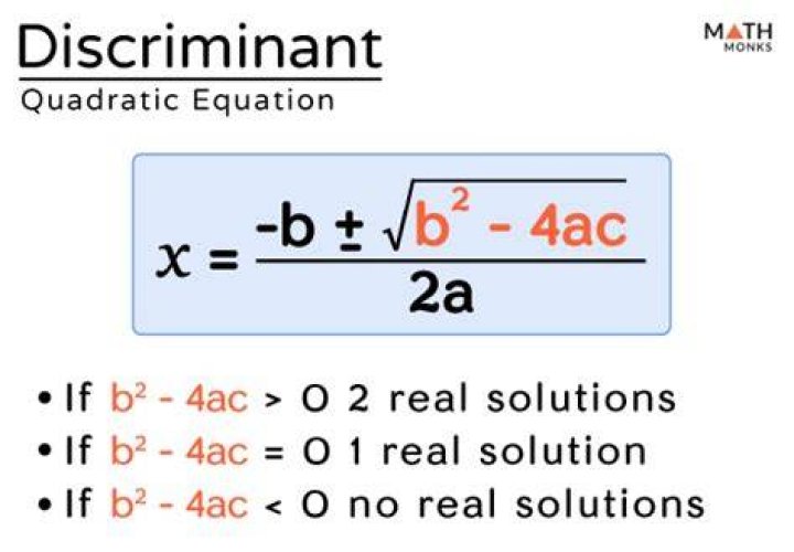 What is the discriminant of the quadratic equation 0 2x2 3x 5?